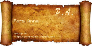 Pers Anna névjegykártya