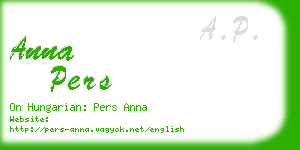 anna pers business card